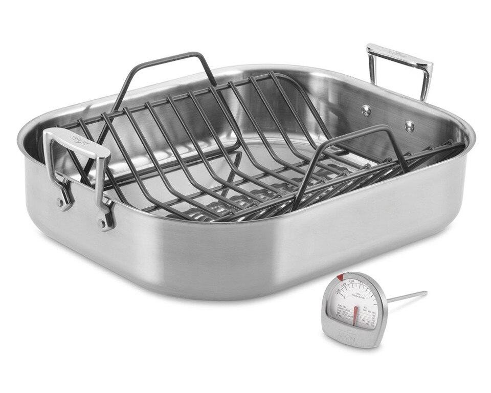 AllClad StainlessSteel Roaster with Rack Williams Sonoma AU